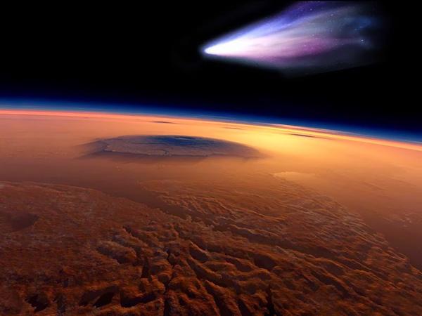 Impactante Video: el espectacular cometa que "rozó" Marte -0